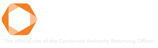 West Midlands Combined Authority logo with text underneath that says The official site of the Combined Authority Returning Officer